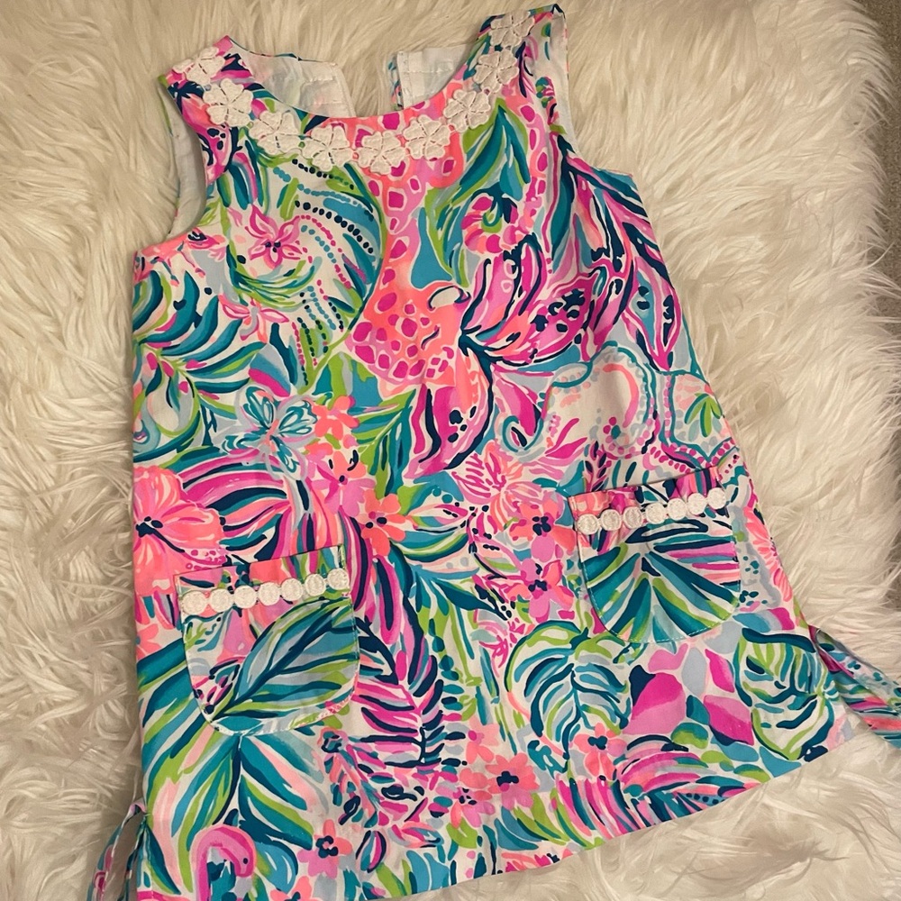 Lilly Pulitzer Pink and Blue Floral Dress